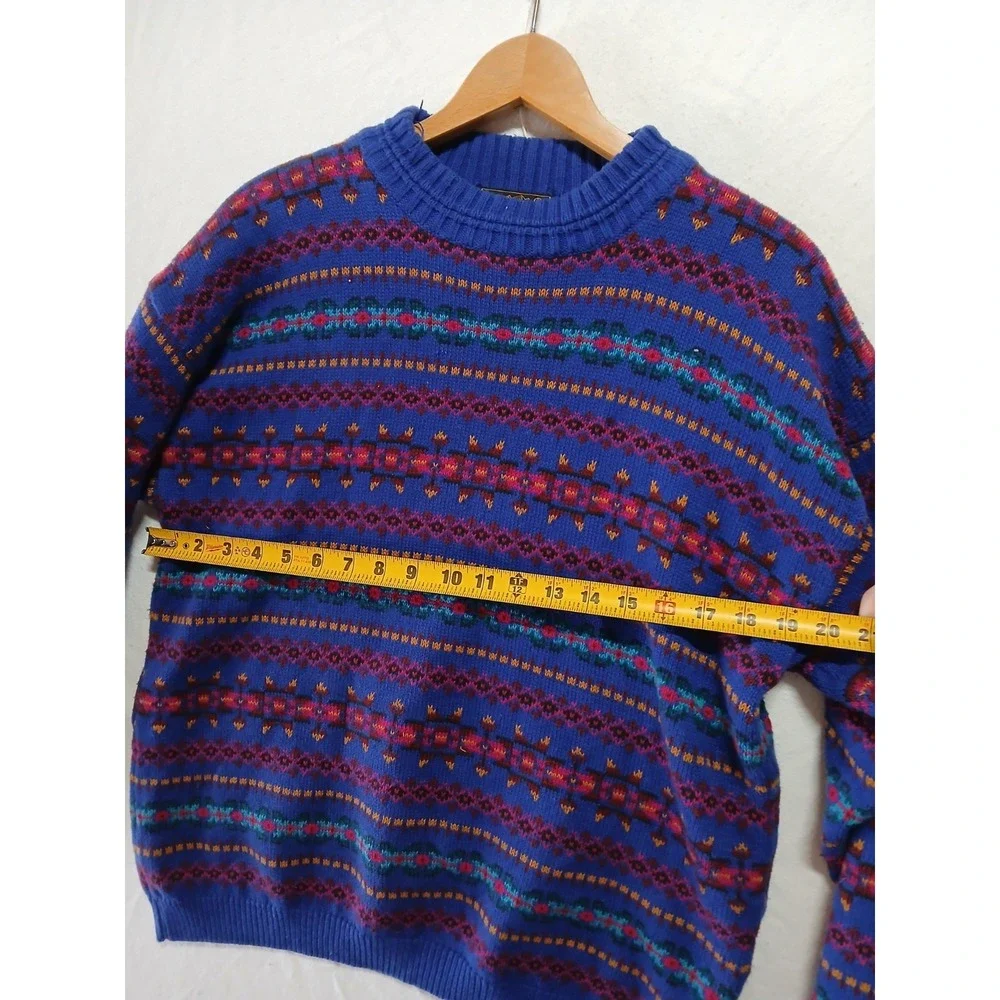 Vintage Eddie Bauer Pullover Sweater Holiday festive Thick Knit men's medium